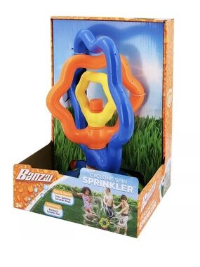 BANZAI Cyclone Spin Sprinkler Summer outdoor Fun Sprinkles Water Toy BRAND NEW